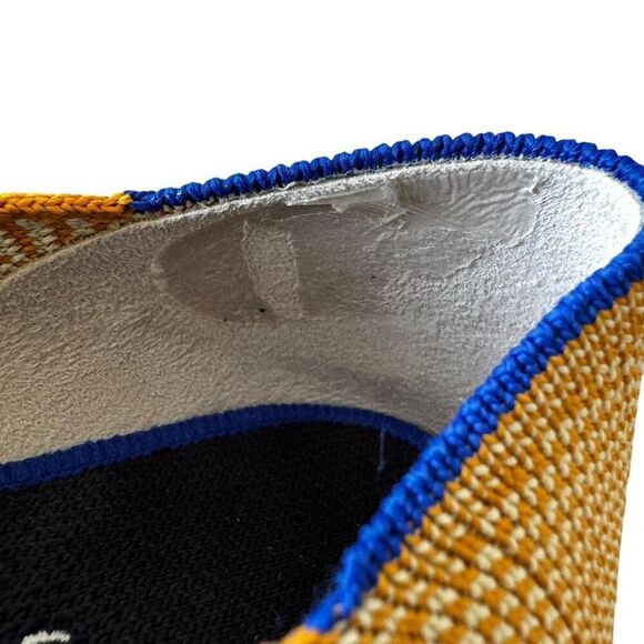 Rothy’s The Point Toe Yellow White Chevron Slip On Shoes Ballet Flats Knit  Sz 7 - Picture 13 of 15